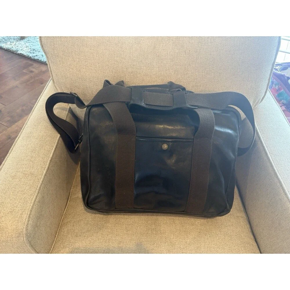 Filson Dawson W & C Leather Briefcase Black #20116429 1st Quality Original Strap